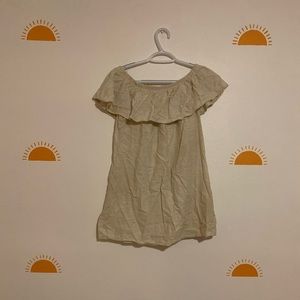 Peppermint Off the Should Cream Dress